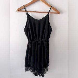 NWOT Black Lace Delicate Romper Size XXL